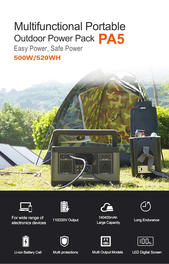 500W Portable Power Station  Solar Generator Power Bank Camping Emergency - Image 6