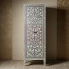 Handcrafted Bone Inlay Cabinet: Floral Vine Design, Luxury Living Room Furniture Handcrafted Bone Inlay Cabinet: Floral Vine Design, Luxury Living Room Furniture