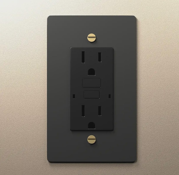 Toggle Light Switch, Dimmer & Outlet - Black Brass Cover Wall Plate - Elegant Home Decor, Electrical Socket Covers, Unique Switch Plates - Image 5