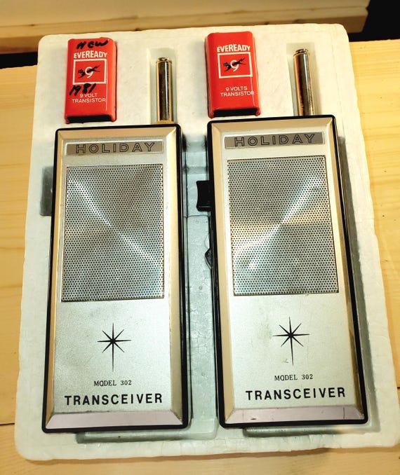 Vintage HOLIDAY Walkie Talkie Set JAPAN Transceiver Model 302