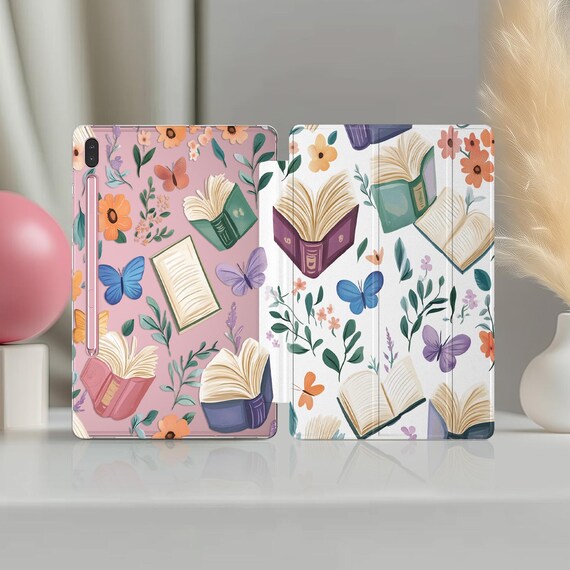 Books and flowers Case for Samsung Galaxy S2 9.7 11 inch tablet Samsung tab S4 S8 Ultra S6 stand 10.1 A8 S9 2022 fish tab S7 case A8 10.5 in - Image 5