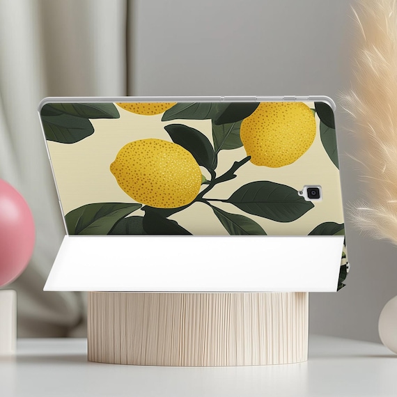 Cute Lemon Tree Case for Samsung S7 Stand tablet S2 8.0 cover A 10.1 tab Citrus case Galaxy Tab A7 Lite Yellow Fruit S3 9.7" S8 S6 lite S5e - Image 2