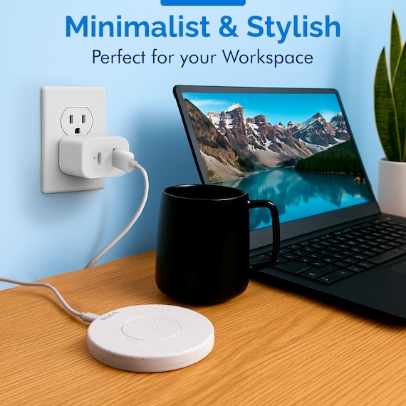 15W Natural Stone Wireless Charging Pad w/ 20W USB-C Adapter w/ Overheat & Short Circuit Protection - Image 7