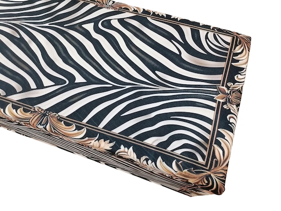 Zebra design bench, Storage organizer, Trunk for bedroom, Cute ottoman bench, Long lasting bench, Decorative furniture, Nomadic bench, M-168 - Image 5