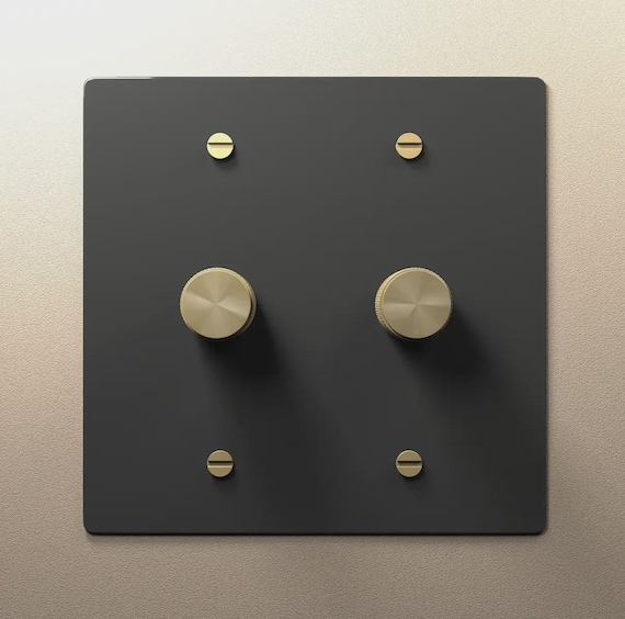 Toggle Light Switch, Dimmer & Outlet - Black Brass Cover Wall Plate - Elegant Home Decor, Electrical Socket Covers, Unique Switch Plates - Image 3