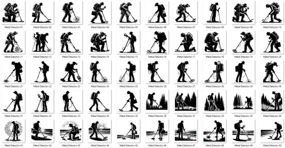 110 Metal Detecting svg Bundle for Cricut and Silhouette | Metal Detector Clipart Graphics for T-Shirt Mugs Signs Crafts - Image 7