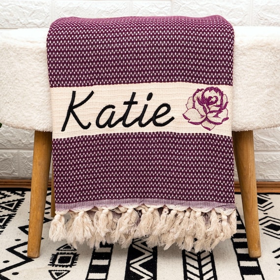 2nd Wedding Anniversary Gift, Cotton Anniversary Gift Blanket, 100% Cotton Wedding Blanket, Unique Gift For Mom, Custom Blanket for Couple - Image 3