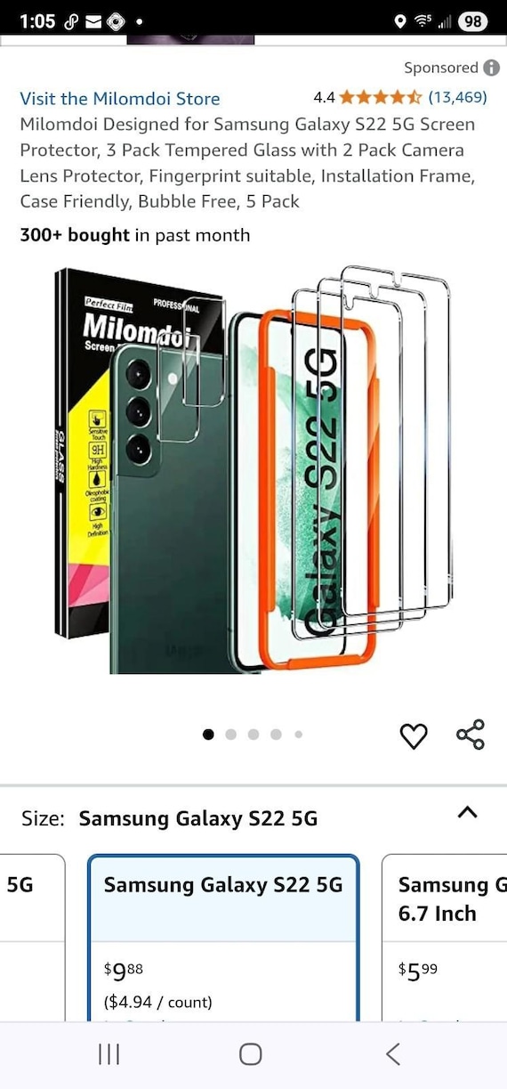 Milomdoi 3+3 Pack  Screen Protector For Samsung Galaxy S23 - Image 3