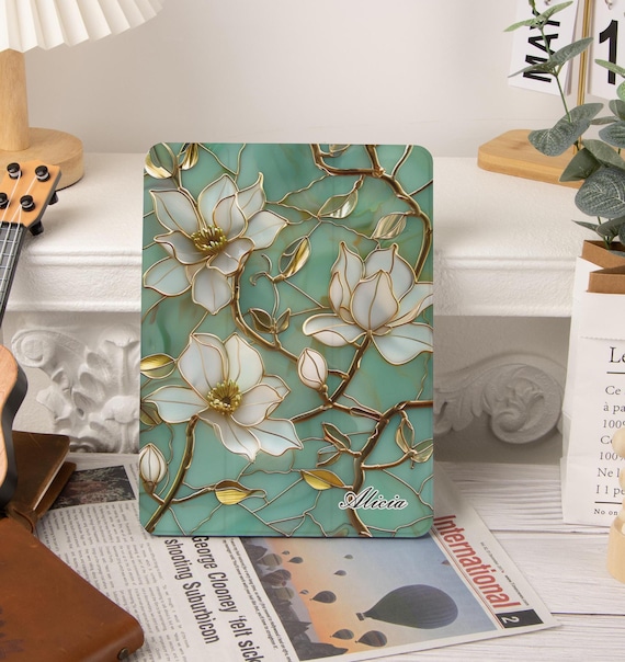 Stained Glass Flowers iPad Case, iPad Air 4/5/6 iPad 10/9/8/7 10.9" 10.5 10.2" iPad Pro 12.9'' 2022/2021 Pro 11" 13'' iPad Mini 6 Case Cover - Image 6
