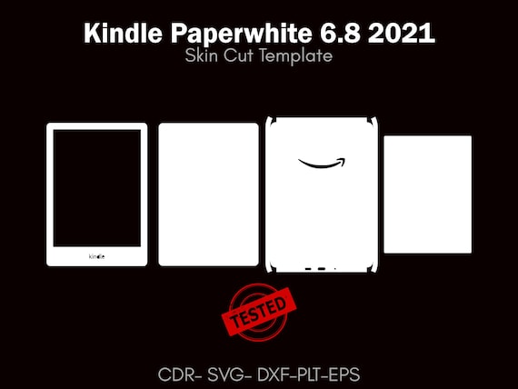 Kindle Paperwhite 6.8 2021 skin cut vector file | Template Layout | skin template | decal, Svg | Cricut, silhouette, DIY wrap, sticker
