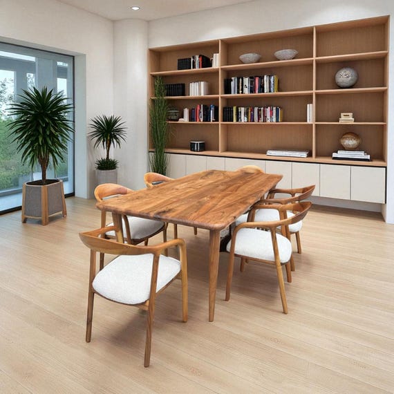 Custom Walnut Dining Table: Handcrafted Solid Wood Kitchen Furniture - Image 4