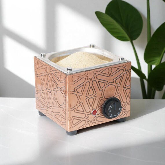 Traditional Handcrafted Copper Sand Coffee Maker Machine – 450 Watt, 110/220 Volt – Authentic Turkish Coffee Experience rich in foam - Image 2