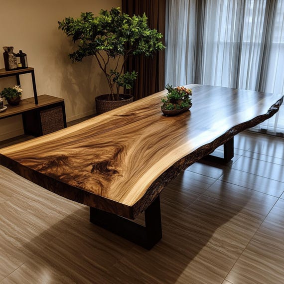 Farmhouse Dining Table Solid Walnut Wood Handmade Kitchen Table - Image 7