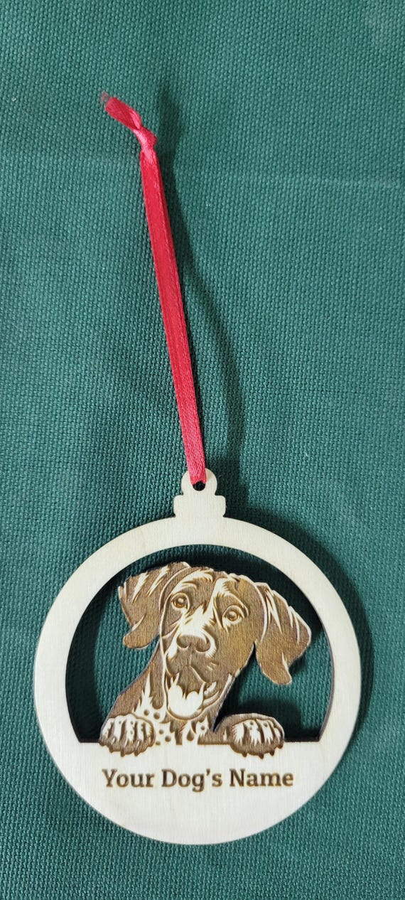Laser Engraved German Shorthair Pointer Personalized Ornament - Image 2
