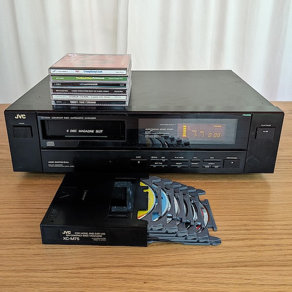 Rare! Vintage JVC XL-M301BK 6-Disc Cartridge CD Changer, Made in Japan, 1989, Magazine Style, Tested, Retro Audio, Hi-Fi Player, Home Stereo