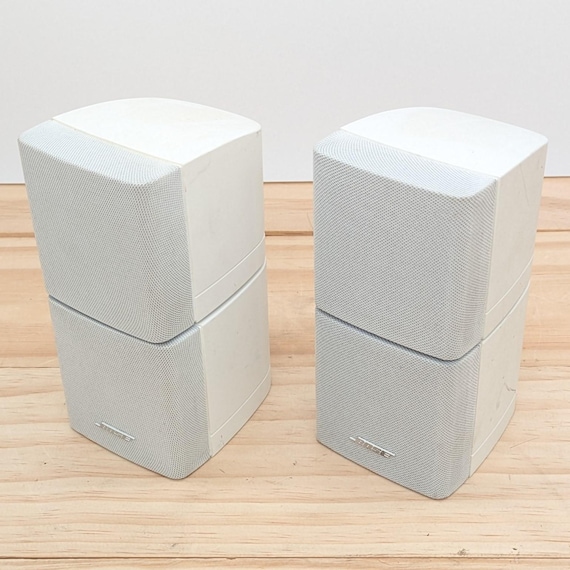 Vintage Bose Acoustimass Double Cube Speakers - White - 90s Lifestyle Series - Tested, Clean Sound - Home Audio Theater Surround - Image 3