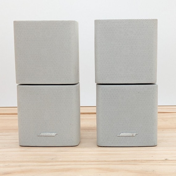 Vintage Bose Acoustimass Double Cube Speakers - White - 90s Lifestyle Series - Tested, Clean Sound - Home Audio Theater Surround - Image 4