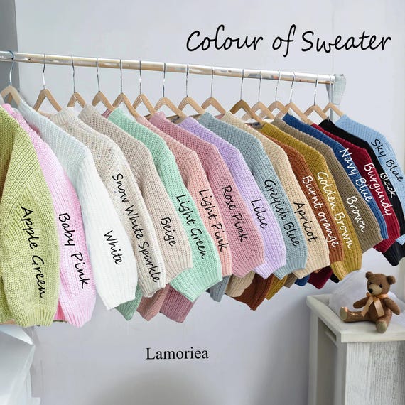 Hand Embroidery Sweaters, Custom Toddler Sweaters, Knit Sweater, Baby Jumper, Gifts for Daughters, Nursery Gifts, Baby Boy Gift, Baby Girl - Image 7
