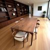 Custom Walnut Dining Table: Handcrafted Solid Wood Kitchen Furniture