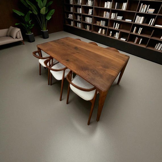 Custom Walnut Dining Table: Handcrafted Solid Wood Kitchen Furniture - Image 5