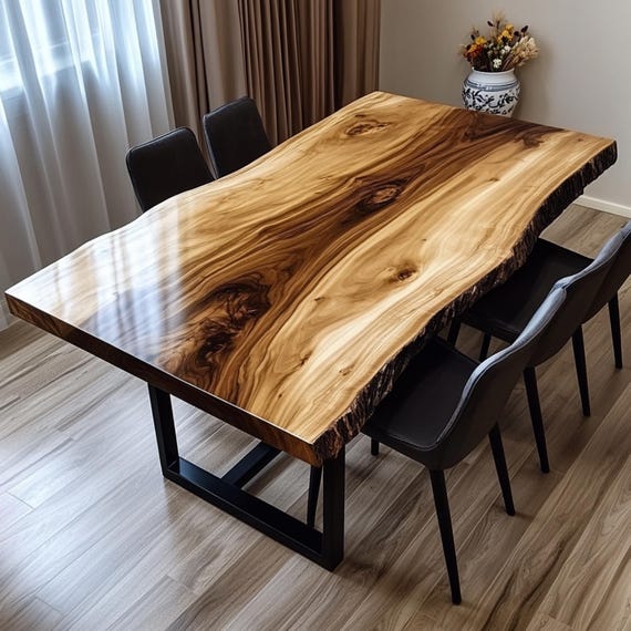 Farmhouse Dining Table Solid Walnut Wood Handmade Kitchen Table - Image 10