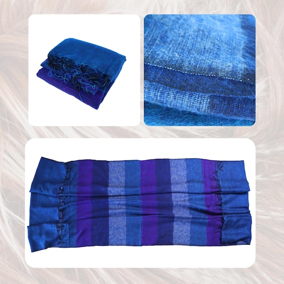 Himalayan Wool Blanket Couch Yoga Travel Camping Lightweight Soft Throw Blanket Yak Wool Blend 91”L x 46"W Horizon Stripes Color Combination - Image 9