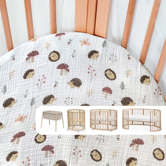 Muslin Sheets for Stokke Sleepi Cribs - Organic Cotton Fitted for Mini V2 V3 Junior - Image 9