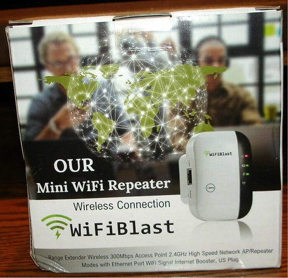 WiFi Blast - Wireless Repeater Range Extender Home Amplifier 300Mbps 2.4GHz NIB - Image 2