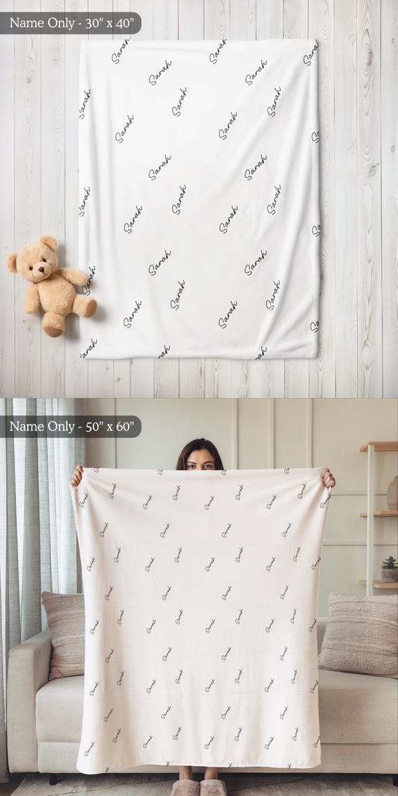 Personalized Wildflower Baby Blanket, Custom Baby Name Blanket, Newborn Girl Nursery Decor, Newborn Swaddle, Hospital Blanket, Gift for Baby - Image 10