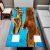 Blue Resin Epoxy Dining Table | Live Edge Slab Top with River Design | Handmade Mid-Century Modern Wood and Resin Furniture for Dining Decor Blue Resin Epoxy Dining Table | Live Edge Slab Top with River Design | Handmade Mid-Century Modern Wood and Resin Furniture for Dining Decor