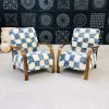 Set of 2 Handmade armchair, Wood work sofa, Living room furniture, Gift for mom, Reading chair, Boho decor sofa, checkered rug Vintage Chair Set of 2 Handmade armchair, Wood work sofa, Living room furniture, Gift for mom, Reading chair, Boho decor sofa, checkered rug Vintage Chair