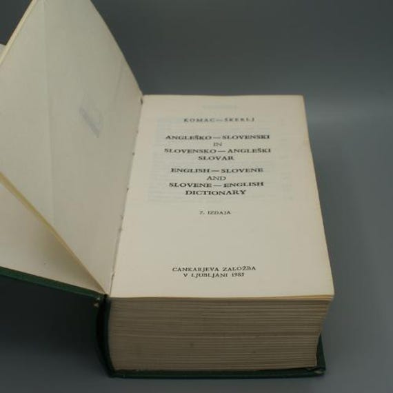 Vintage Pocket Dictionary 1985 - Slovene/English- English/Slovenski Moderni- Dictionary - Dictionary Classic Book - Yugoslavian Dictionary - Image 4