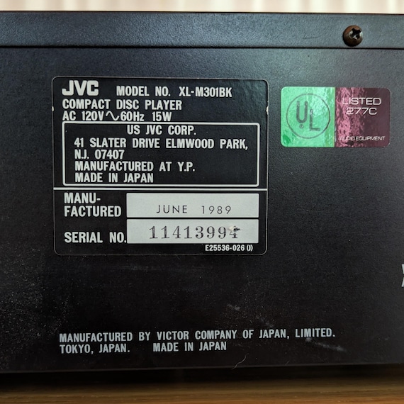 Rare! Vintage JVC XL-M301BK 6-Disc Cartridge CD Changer, Made in Japan, 1989, Magazine Style, Tested, Retro Audio, Hi-Fi Player, Home Stereo - Image 5