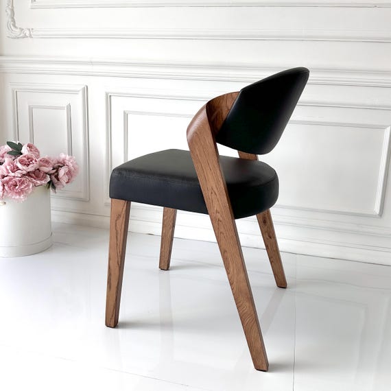 Dining Chair with High Seating Comfort and Ergonomic Design, Dining chairs in leather, Handmade side chair for Kitchen, Handmade furniture