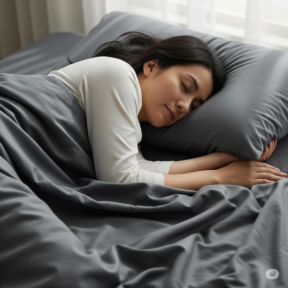 100% Bamboo Bed Sheet Set - Grey - Image 4