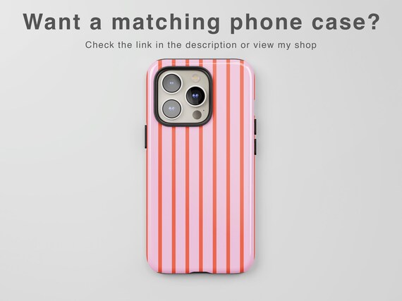 Coral Striped MagSafe Power Bank: 5000 mAh Portable Charger - Image 4