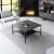 Modern Black Metal Coffee Table, Minimalist Square Living Room Furniture