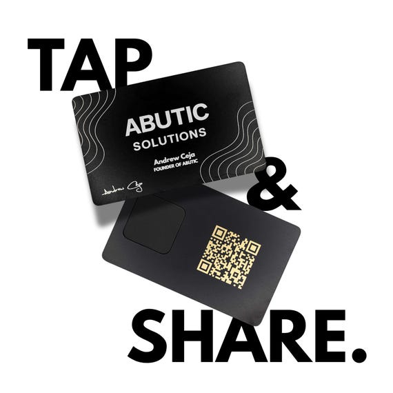 Custom Full Metal NFC Business Card, Tap Card (Front + QR Back)