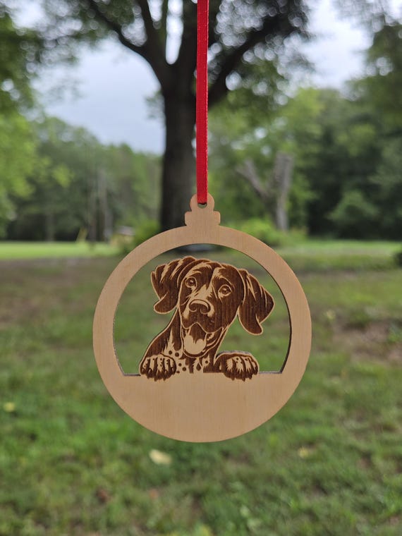 Laser Engraved German Shorthair Pointer Personalized Ornament