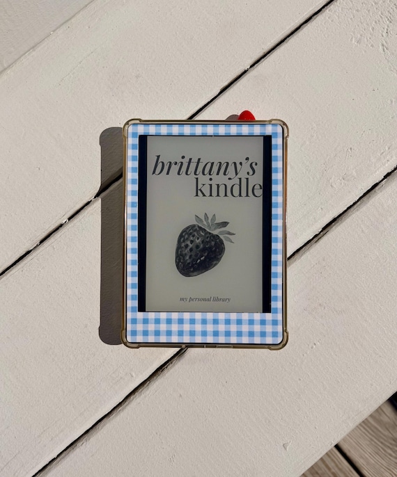 Gingham Kindle Skin | Kindle Vinyl Cover | Kindle Decal | Kindle Accessory | Kindle Paperwhite Skins | Kindle Stickers | Bookish Gift