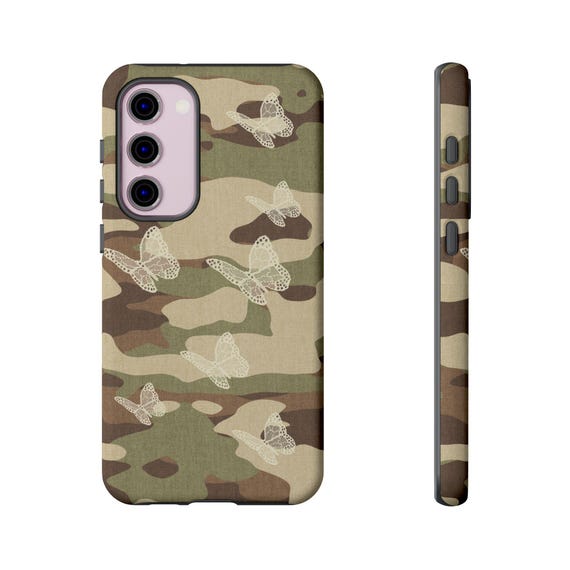 Camouflage Butterfly Phone Case, Lace Butterfly iPhone Cover, Neutral Camo Samsung Case, Pixel Butterfly Camo Case, Feminine Camo Gift - Image 7