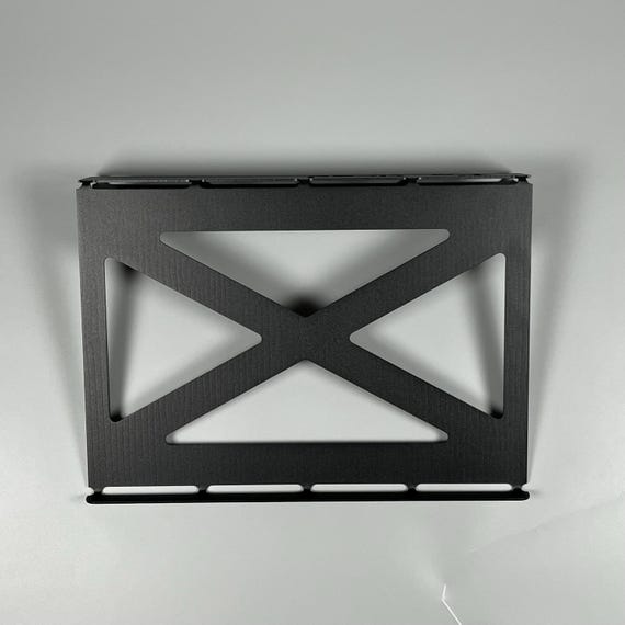 Minimalist Metal Laptop Stand: "I am tired" Cutout, Ergonomic Design - Image 7