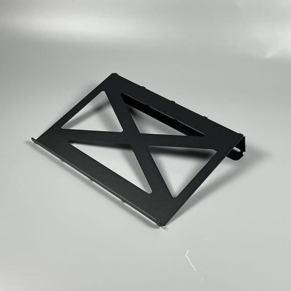 Minimalist Metal Laptop Stand: "I am tired" Cutout, Ergonomic Design - Image 5