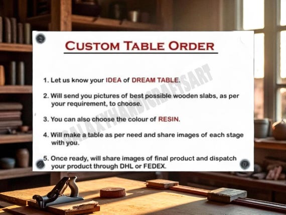 Handmade Wooden Epoxy Entryway Table: Custom Living Room Furniture - Image 5