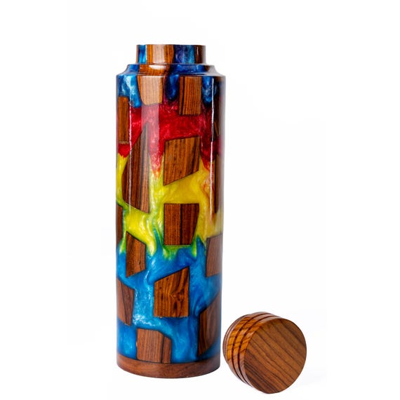 Insulated Water Bottle Leak-Proof, for Sports, Travel, office and School Epoxy resin bottle - Image 10