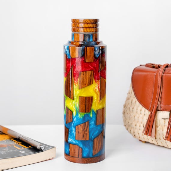 Insulated Water Bottle Leak-Proof, for Sports, Travel, office and School Epoxy resin bottle