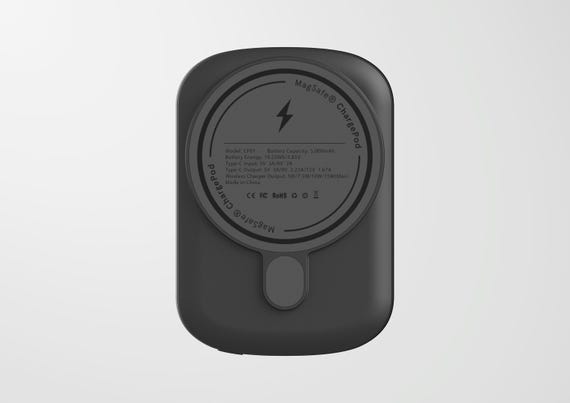 Red & Pink Swirl MagSafe Power Bank: 5000 mAh Portable Charger - Image 3