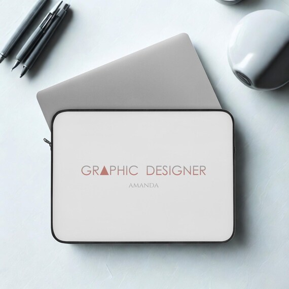 Costumizable Graphic Designer Laptop Sleeve: Personalized Notebook Accessory for Illustration Artist, Minimalist Art - Image 5