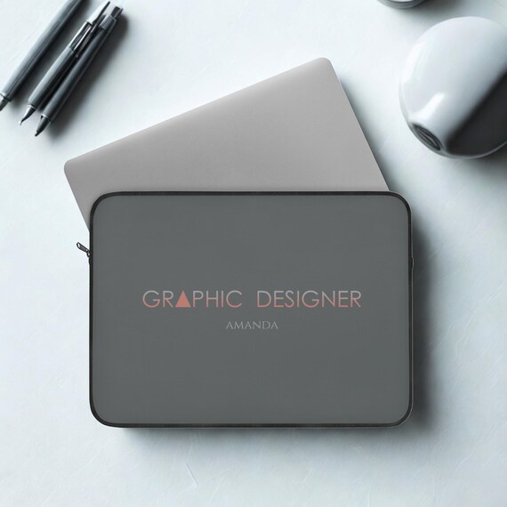 Costumizable Graphic Designer Laptop Sleeve: Personalized Notebook Accessory for Illustration Artist, Minimalist Art - Image 7