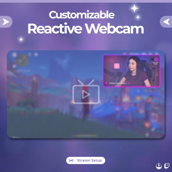 Reactive Twitch Webcam Overlay โ Minimalist Design with Alerts & Goal Tracker - Image 5